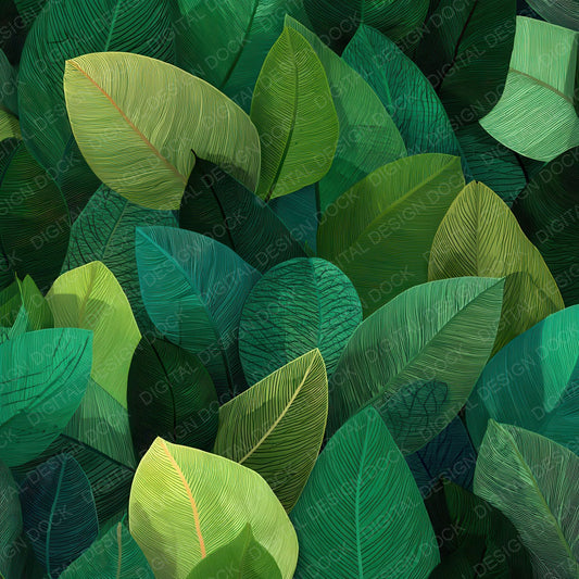 Green Jungle Leaves Digital Paper Pack (DDD008498)