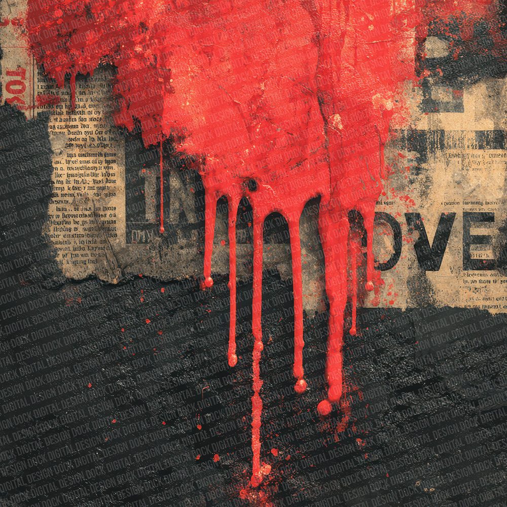 Halloween Blood Black Fade Digital Paper Pack (DDD001971)