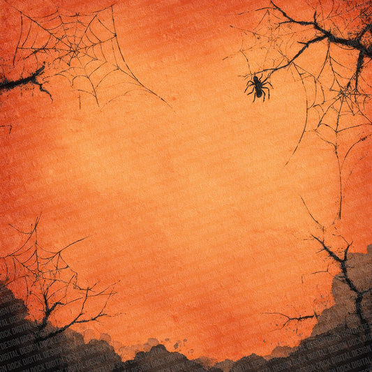 Halloween Web Overlay Digital Paper Pack (DDD001987)