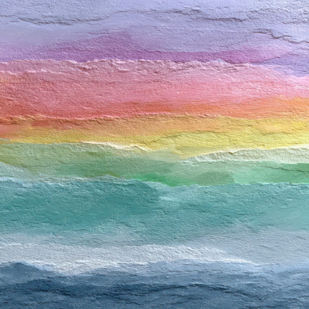 Horizon Rainbow Floral Wash Background Digital Paper Pack (DDD007756)