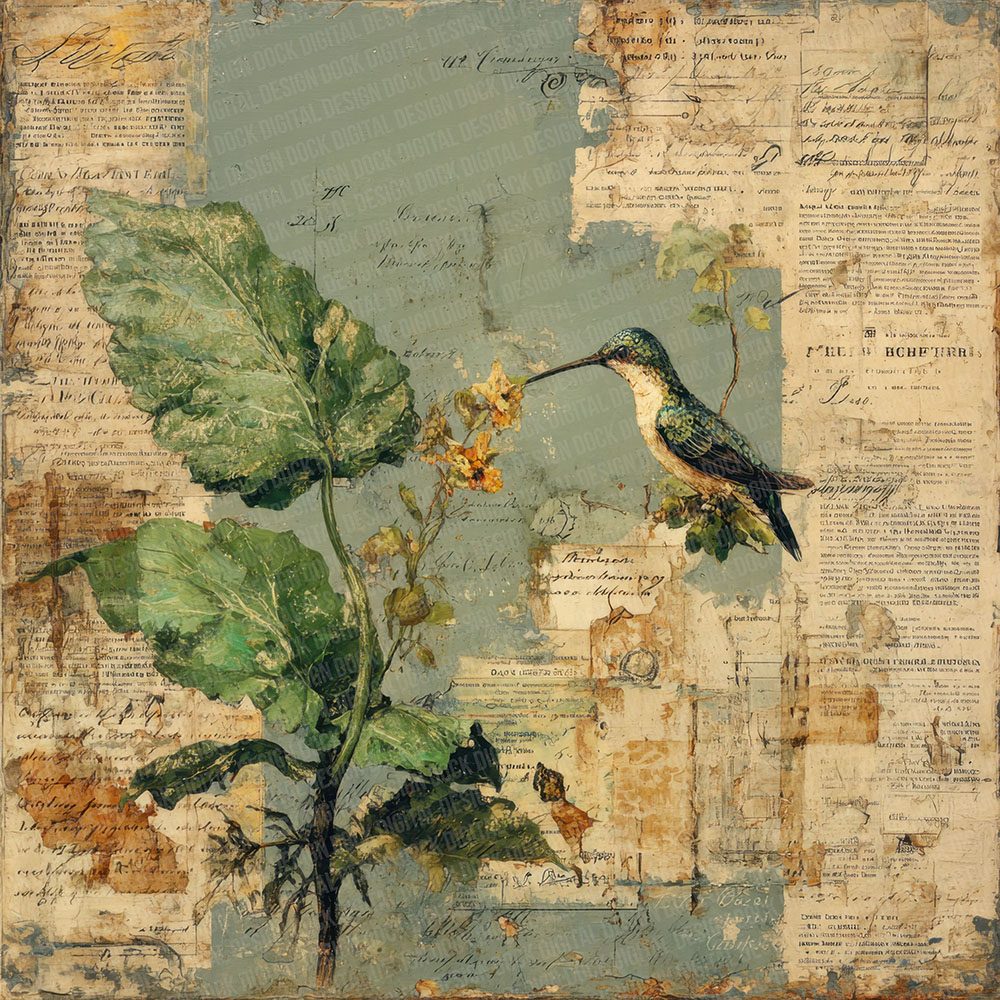 Hummingbird Botanical Astro Digital Paper Pack (DDD002040)