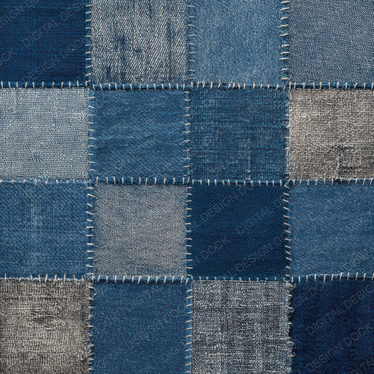 Indigo Denim Stitching Digital Paper Pack (DDD008139)
