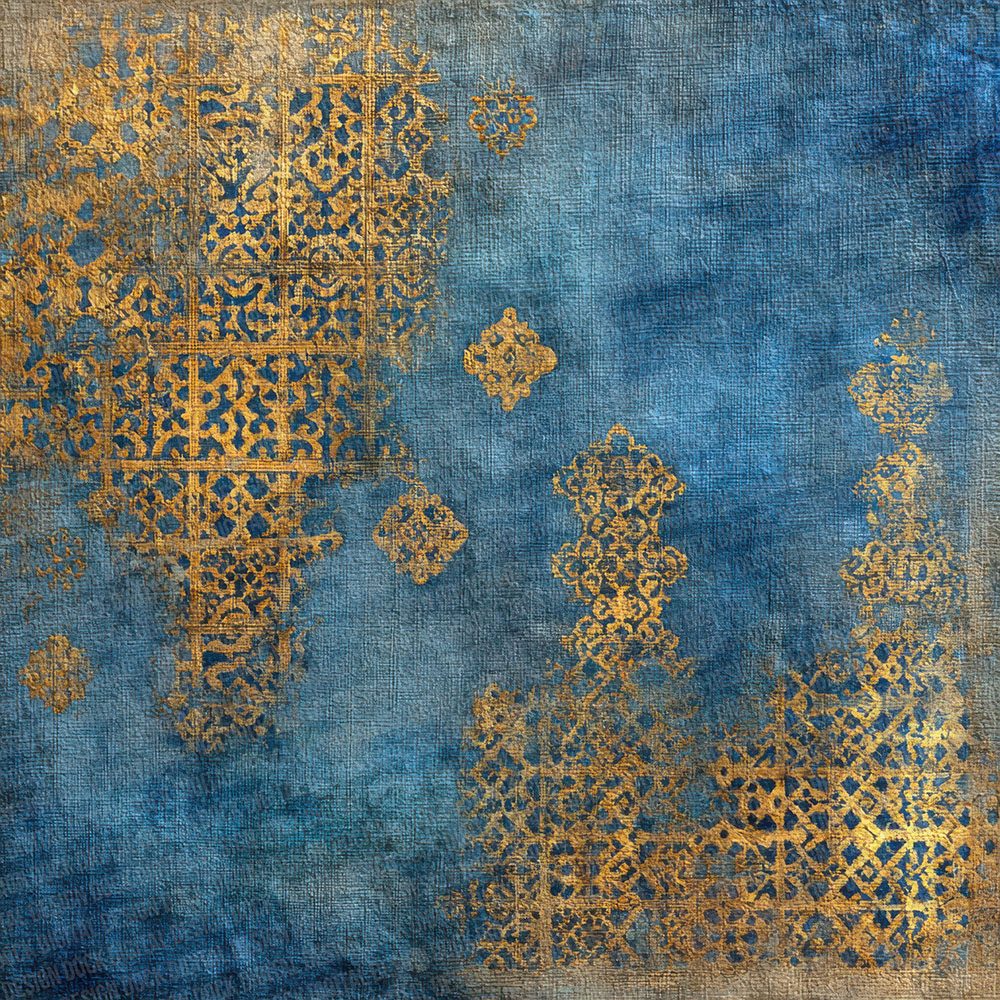 Indigo Gold Islamic Sacred Layers Digital Paper Pack (DDD002070)