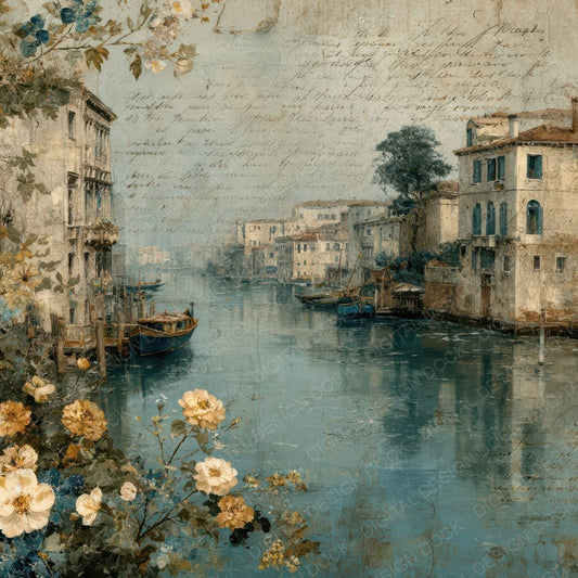 Italy Romance Venice Canals Digital Paper Pack (DDD007779)