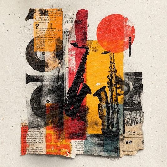 Jazz Collage Rip Digital Paper Pack (DDD002209)