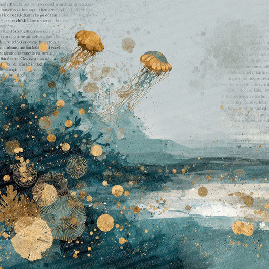 Jelly Fish Astro Layers Digital Paper Pack (DDD002211)
