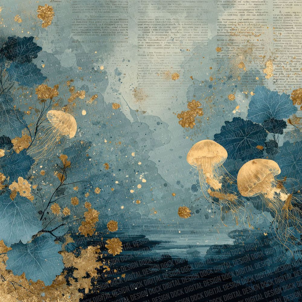 Jelly Fish Astro Layers Digital Paper Pack (DDD002211)