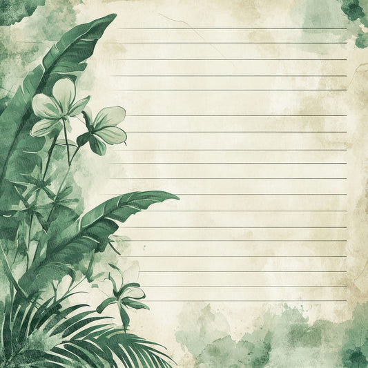Jungle Orchid Border Digital Paper Pack (DDD002221)