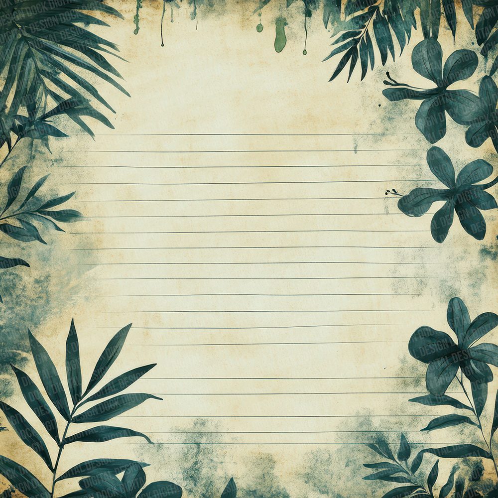 Jungle Orchid Border Digital Paper Pack (DDD002221)