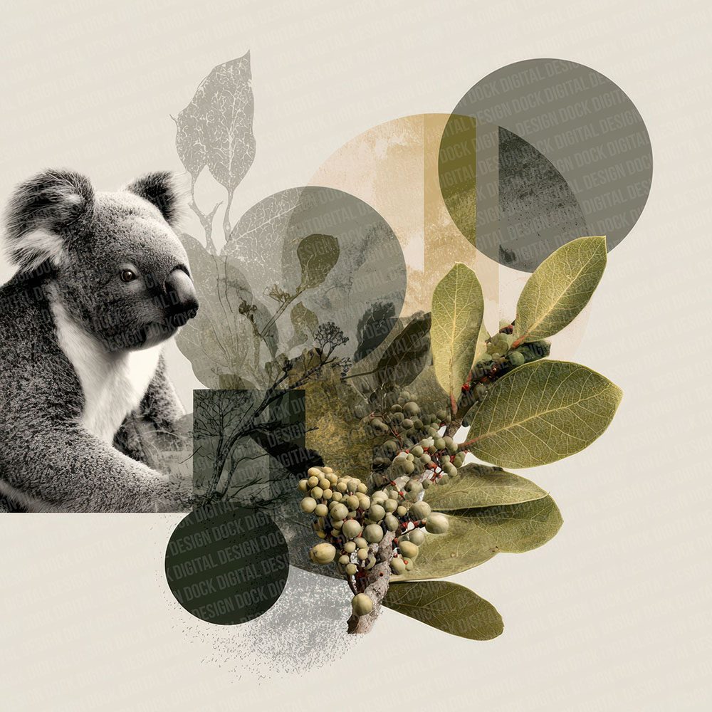 Koala Eucalyptus Moodboard Digital Paper Pack (DDD002249)