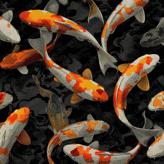 Koi Skin Pattern Digital Paper Pack (DDD008402)