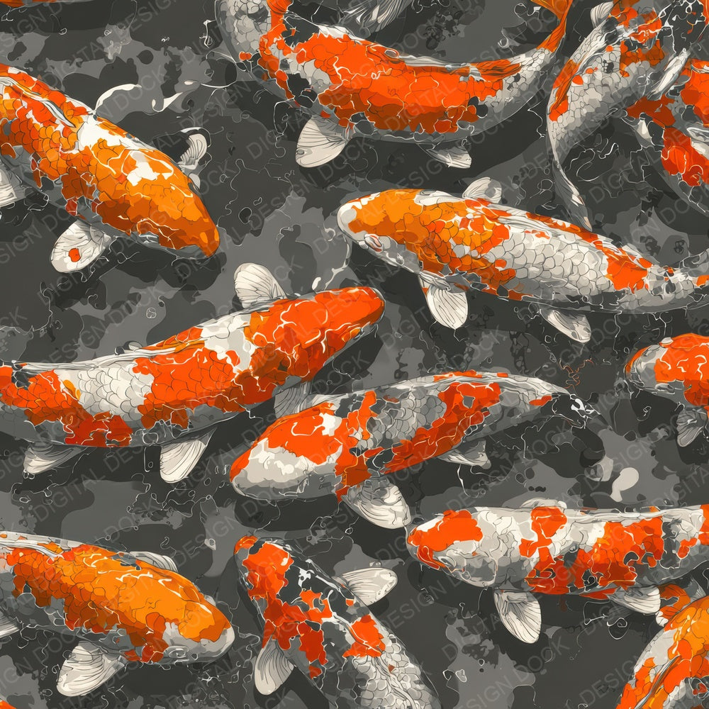 Koi Skin Pattern Digital Paper Pack (DDD008402)
