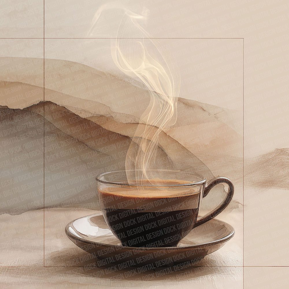 Latte Steam LineArt Wash Digital Paper Pack (DDD002278)