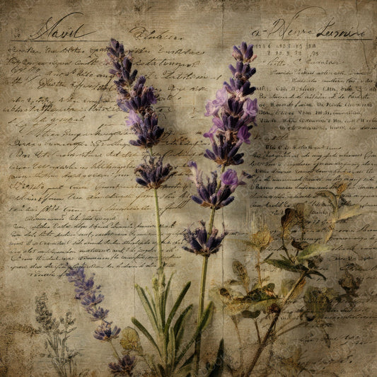 Lavender Herb Recipe Digital Paper Pack (DDD007669)
