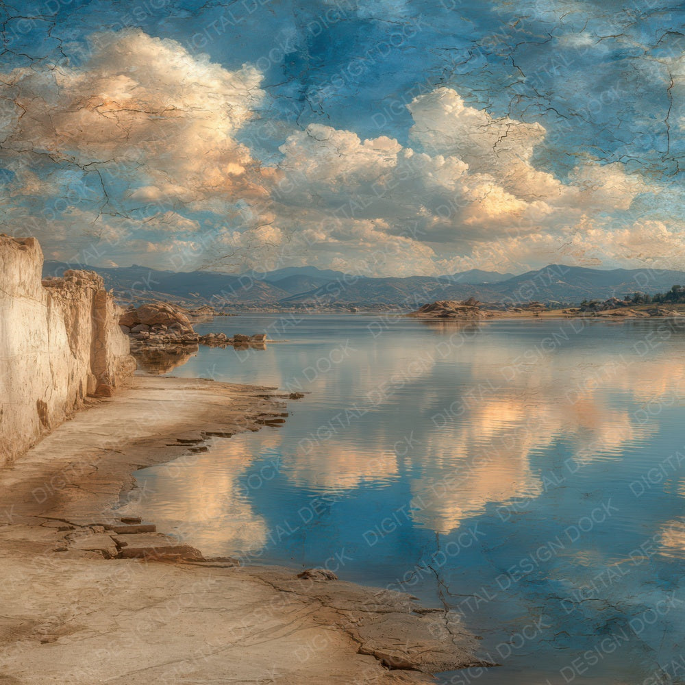 Layered Lake Scene Digital Paper Pack (DDD007937)