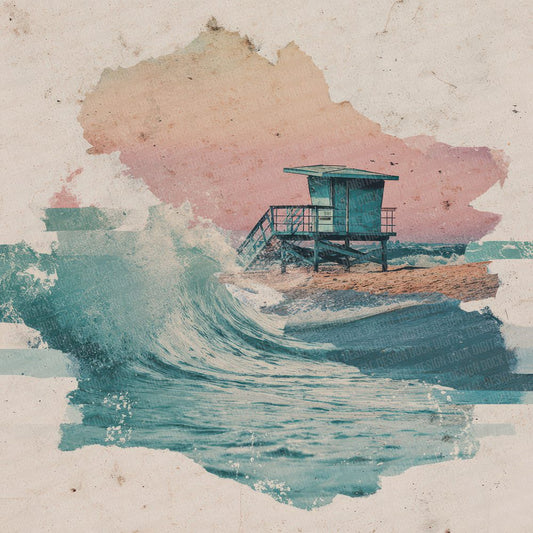 Lifeguard Collage Waves Digital Paper Pack (DDD002335)