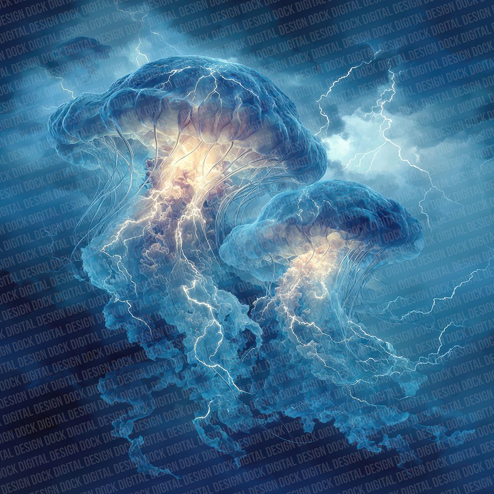 Lightning Jelly Skies Digital Paper Pack (DDD002345)