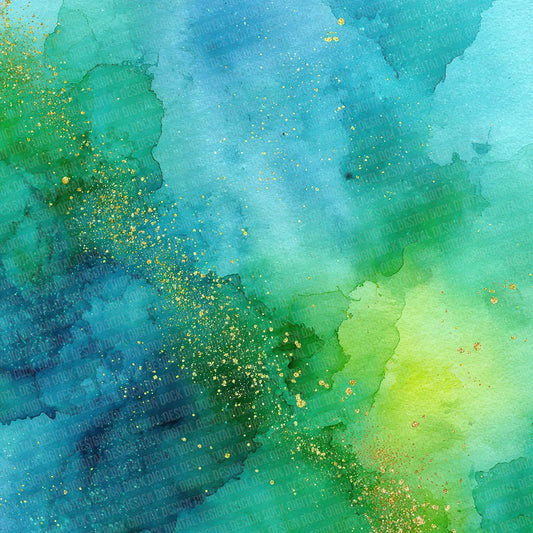 Lime Turquoise Glitter Digital Paper Pack (DDD002358)