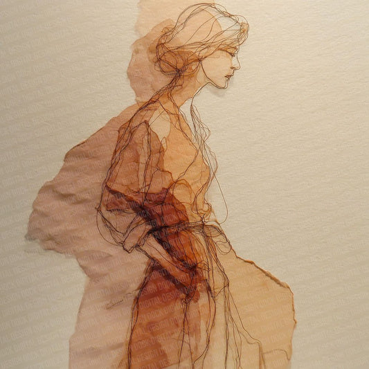 Line Figure Clay Wash Digital Paper Pack (DDD002364)