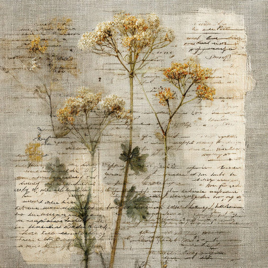 Linen Herb Script Digital Paper Pack (DDD002371)