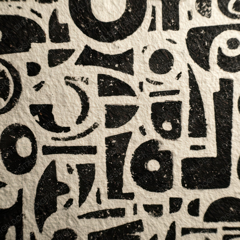 Linocut Print Texture Digital Paper Pack (DDD008416)