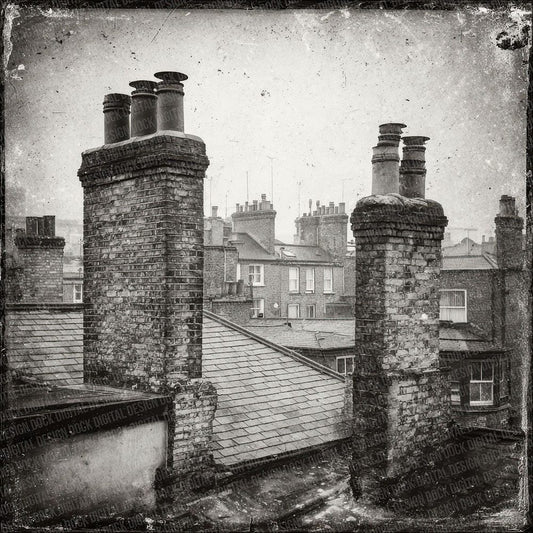 London Rooftop Damaged Photo Digital Paper Pack (DDD002386)