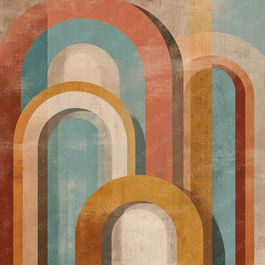 Mid Century Arches Digital Paper Pack (DDD008632)