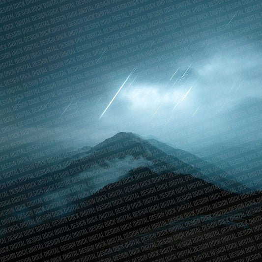 Mountain Rain Fog Digital Paper Pack (DDD002626)