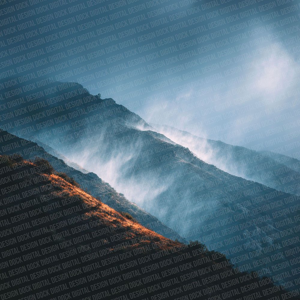 Mountain Rain Fog Digital Paper Pack (DDD002626)