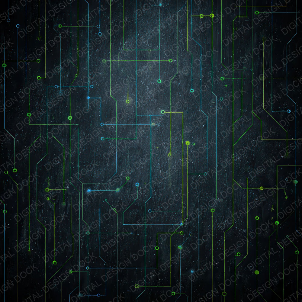 Neon Circuit Grunge Digital Paper Pack (DDD008570)