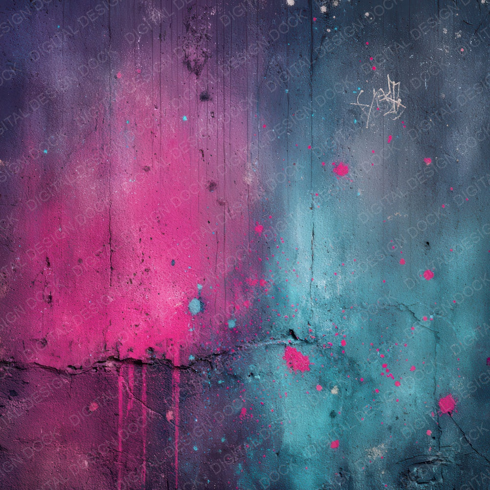 Neon Concrete Graffiti Digital Paper Pack (DDD007685)