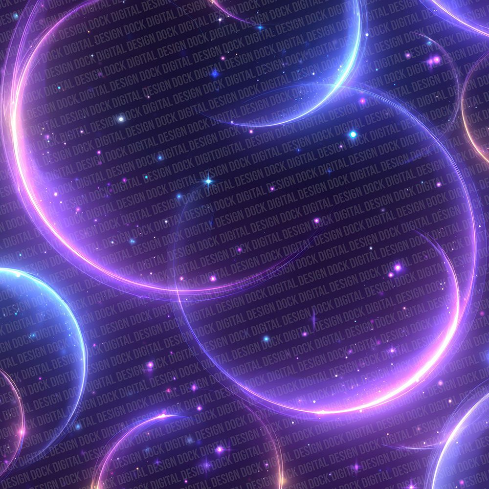 Neon Crescent Border Digital Paper Pack (DDD002681)