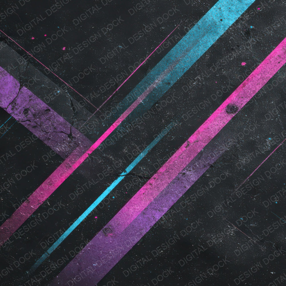 Neon Geometry Grunge Digital Paper Pack (DDD008573)