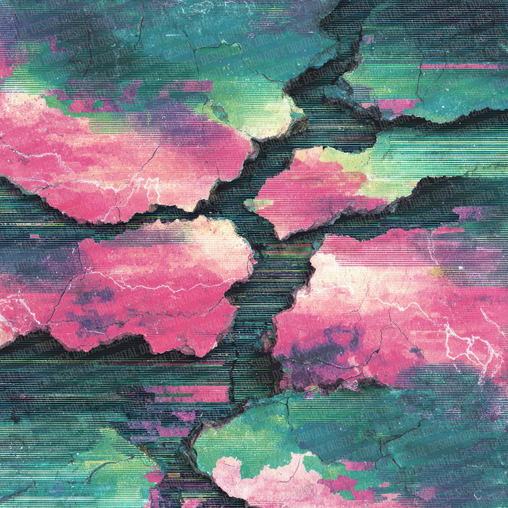Neon Glitch Camo Digital Paper Pack (DDD002697)