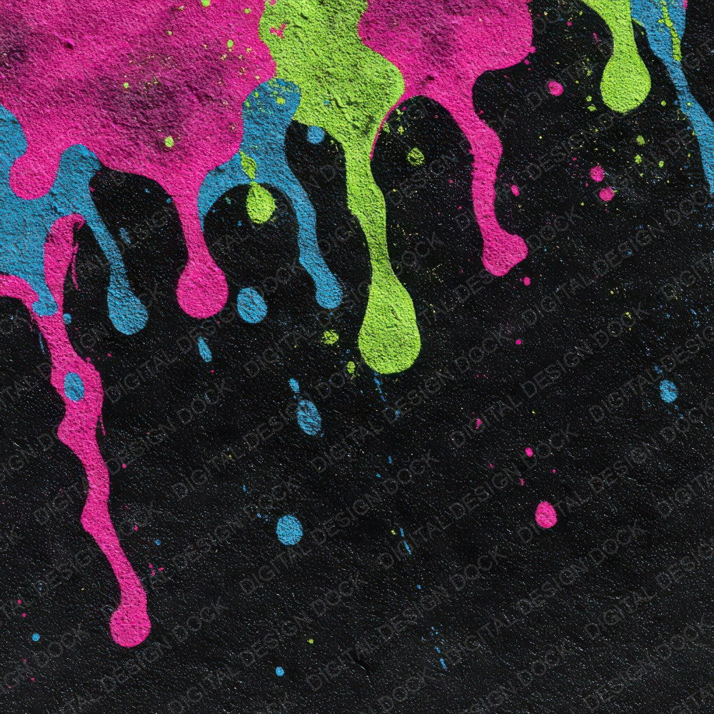 Neon Ink Grunge Digital Paper Pack (DDD008576)
