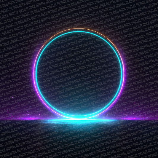 Neon Portal Rings Digital Paper Pack (DDD002725)