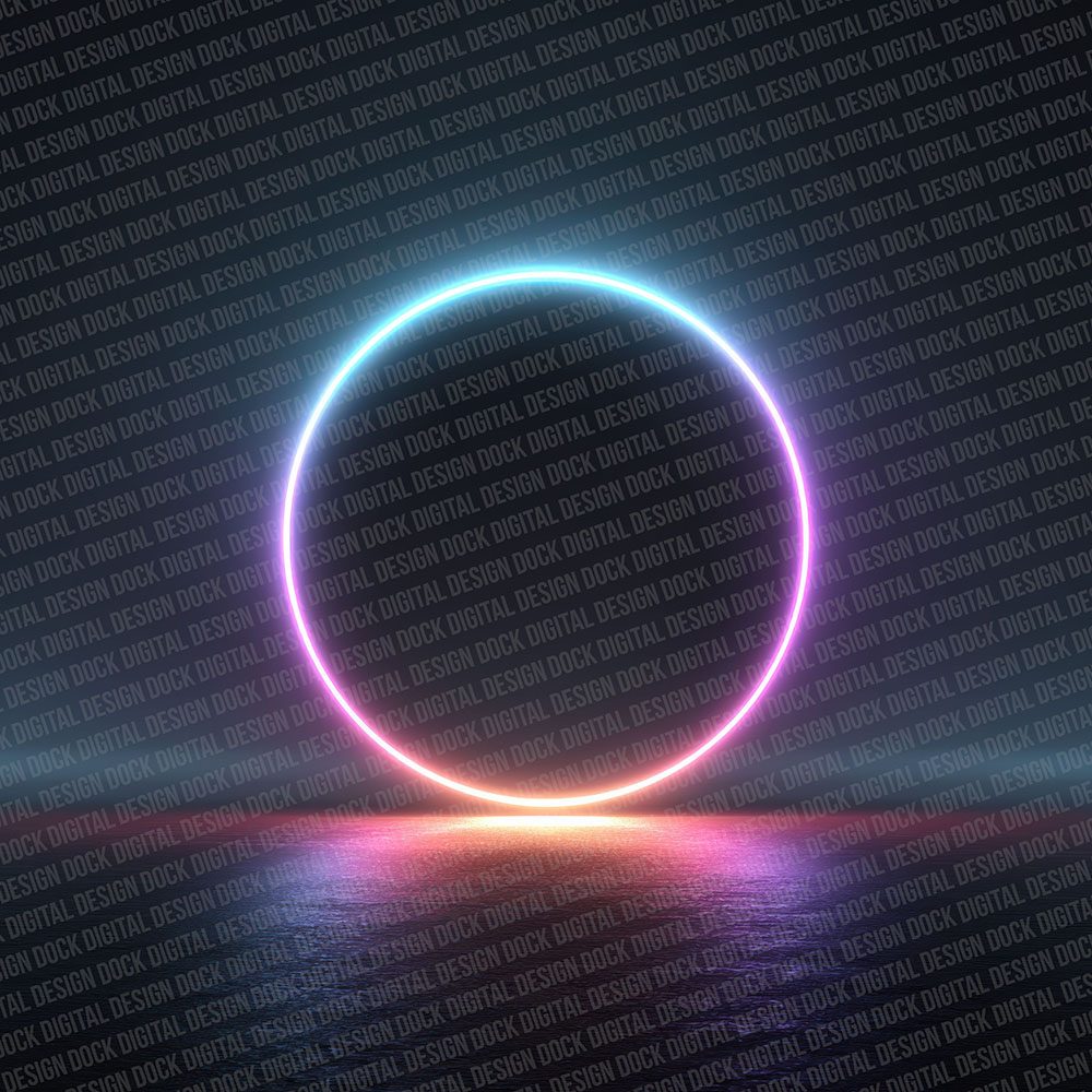 Neon Portal Rings Digital Paper Pack (DDD002725)