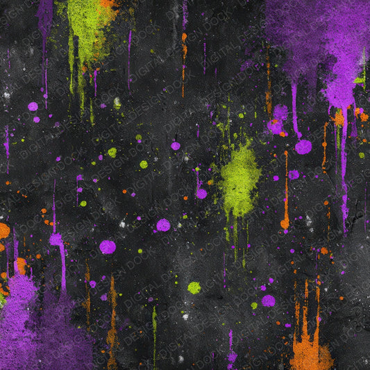 Neon Splatter Grunge Digital Paper Pack (DDD008587)