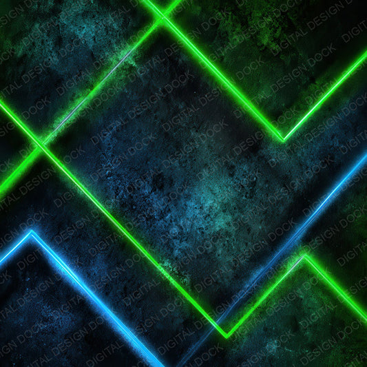 Neon Wireframe Grunge Digital Paper Pack (DDD008620)