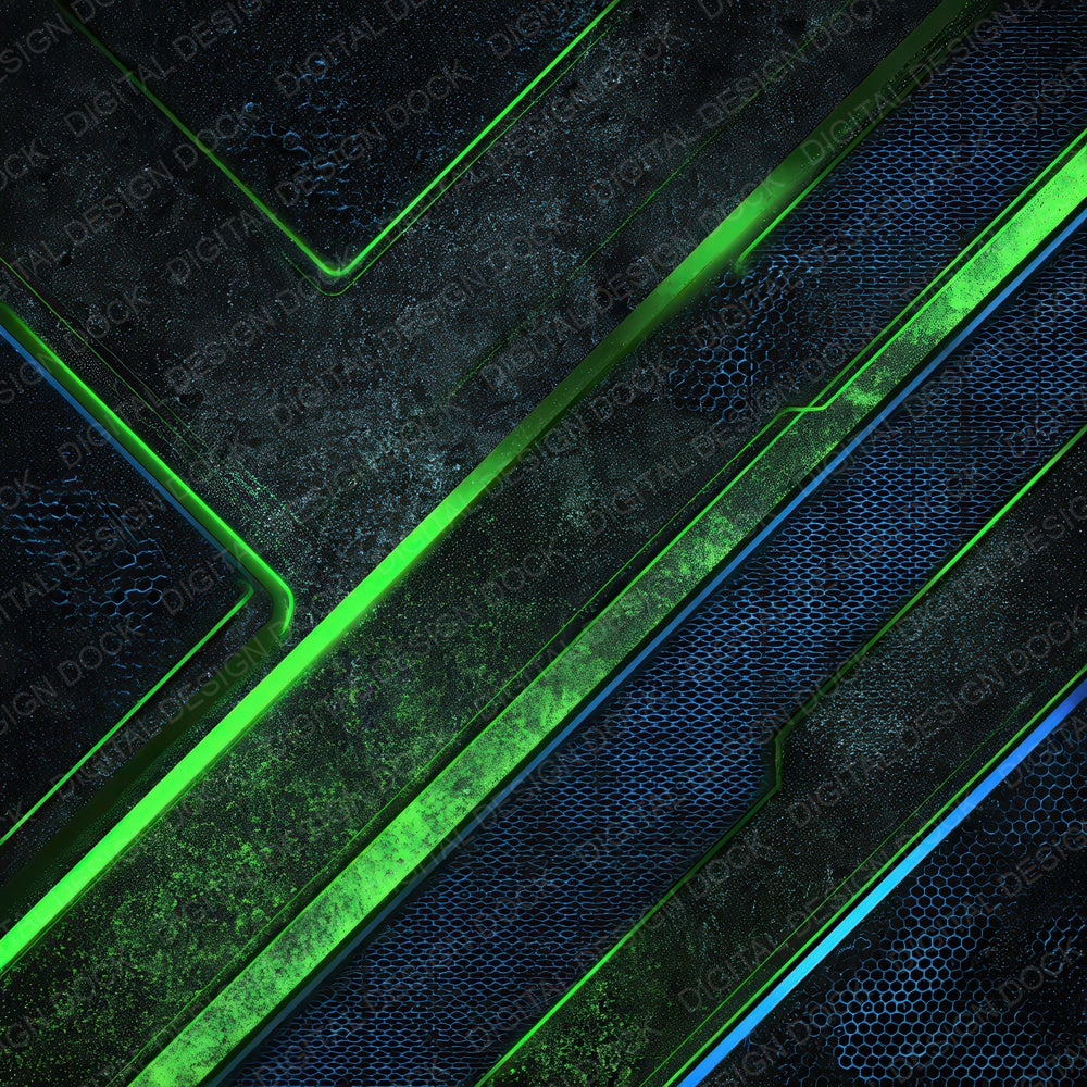 Neon Wireframe Grunge Digital Paper Pack (DDD008620)