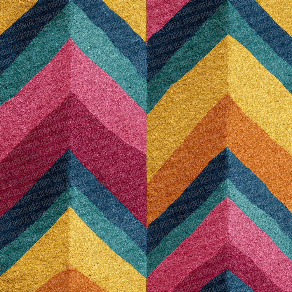 Neon Zigzag Texture Digital Paper Pack (DDD002742)