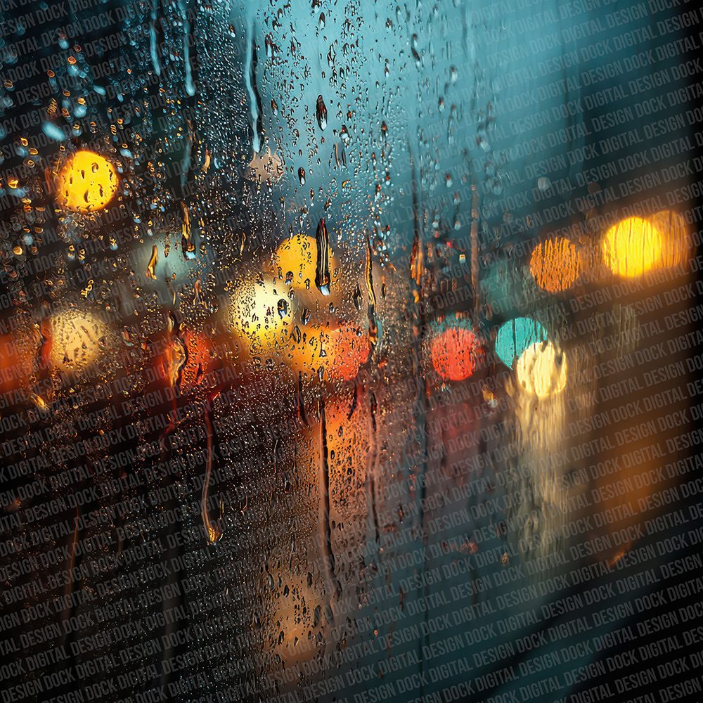 Noir Rain Glass Digital Paper Pack (DDD002760)