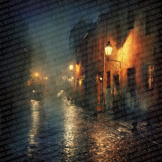 Noir Rain Street Digital Paper Pack (DDD002761)