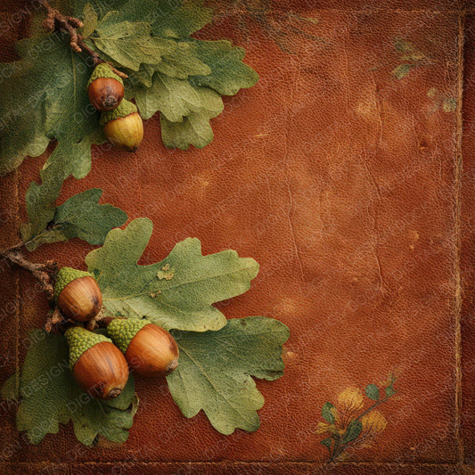 Oak Leaf Leather Digital Paper Pack (DDD007694)