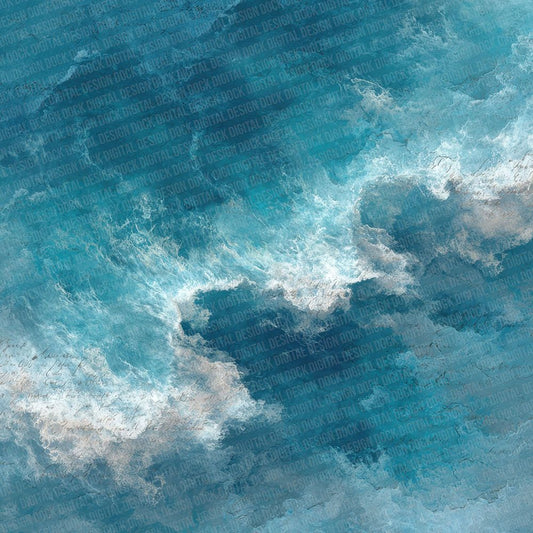 Ocean Wave Notes Wash Digital Paper Pack (DDD002781)