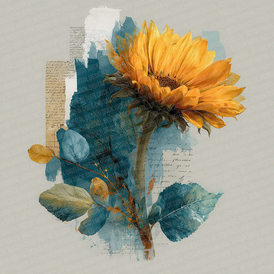 Offset Sunflower Block Digital Paper Pack (DDD002805)
