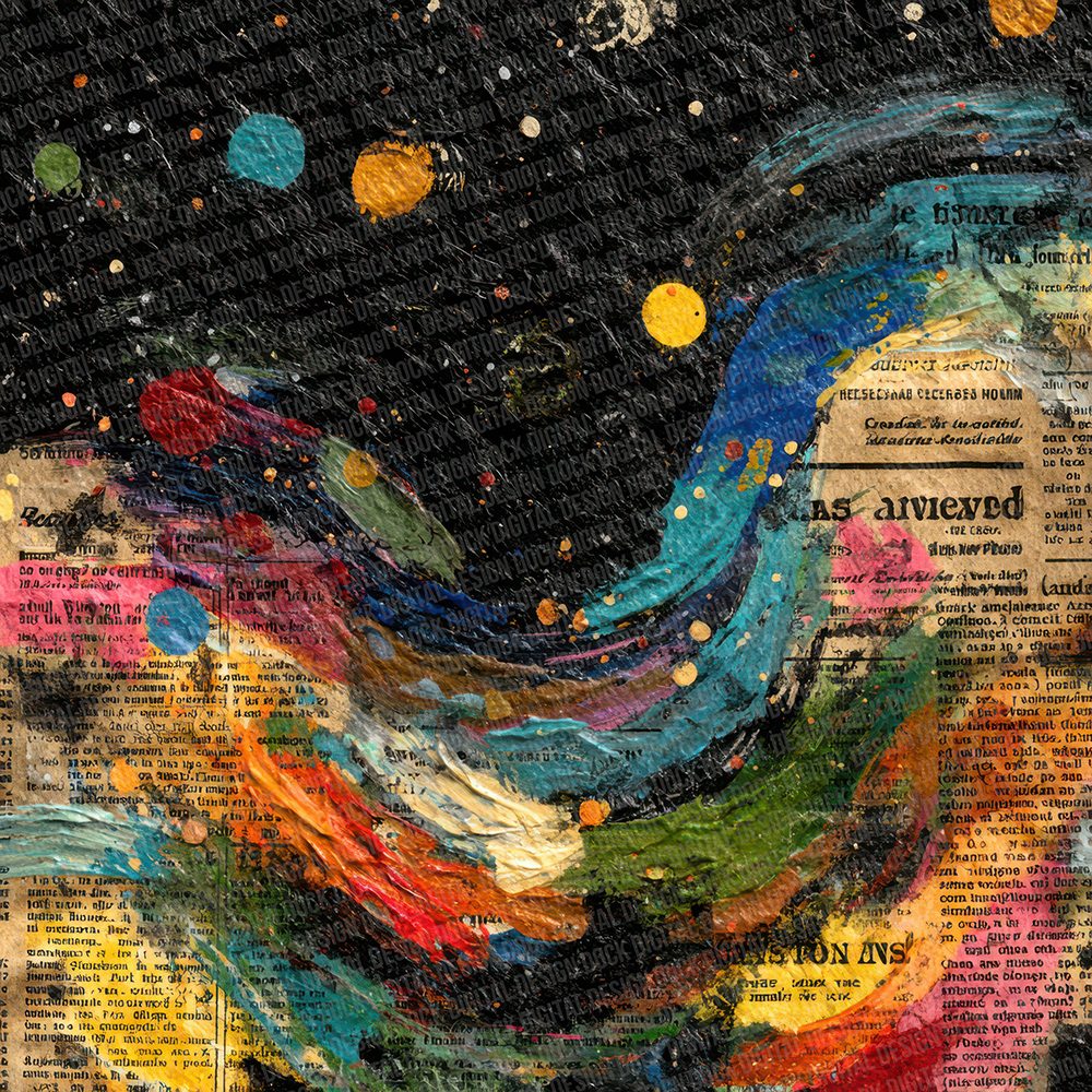 Oil News Swirl Digital Paper Pack (DDD002809)