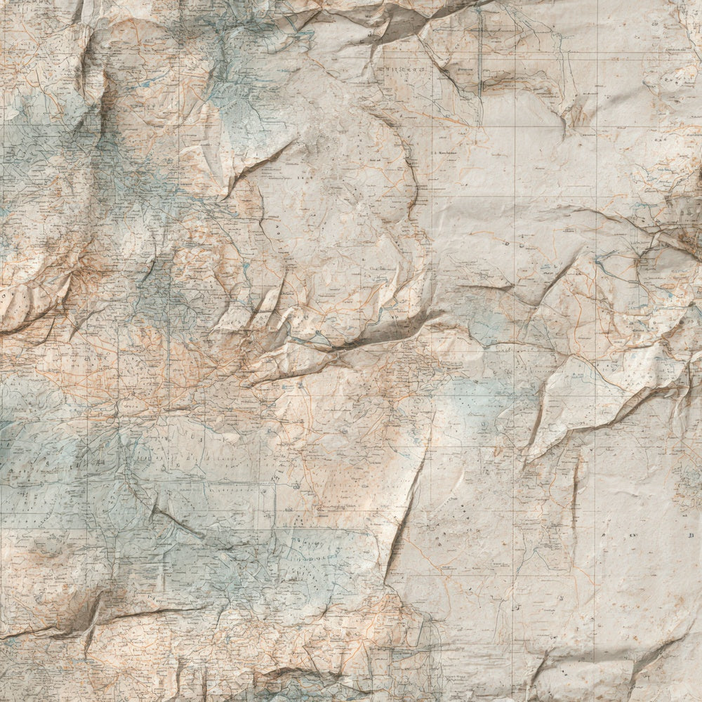 Old Map Tear Layers Digital Paper Pack (DDD008198)