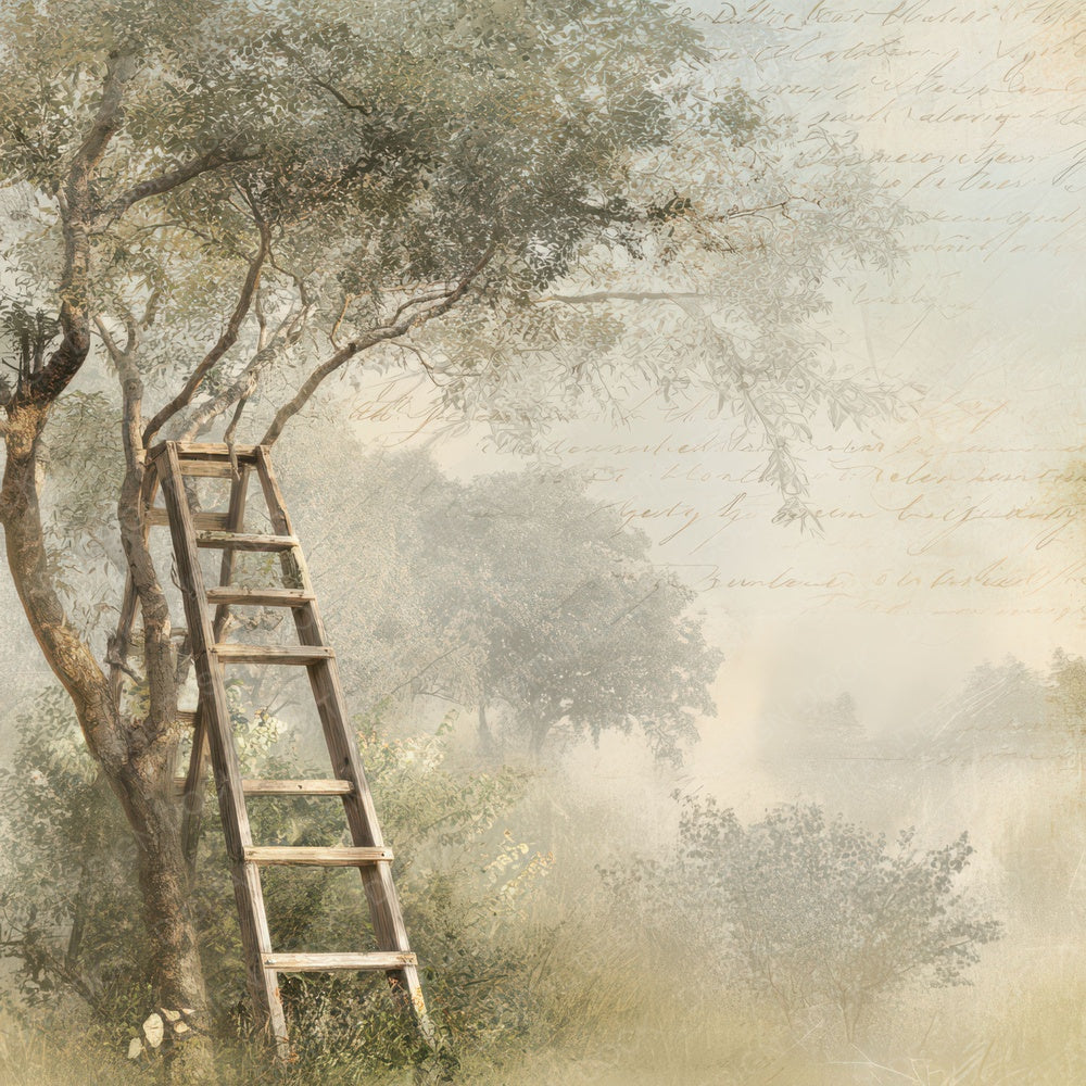 Old Orchard Ladder Tree Scene Digital Paper Pack (DDD012293)