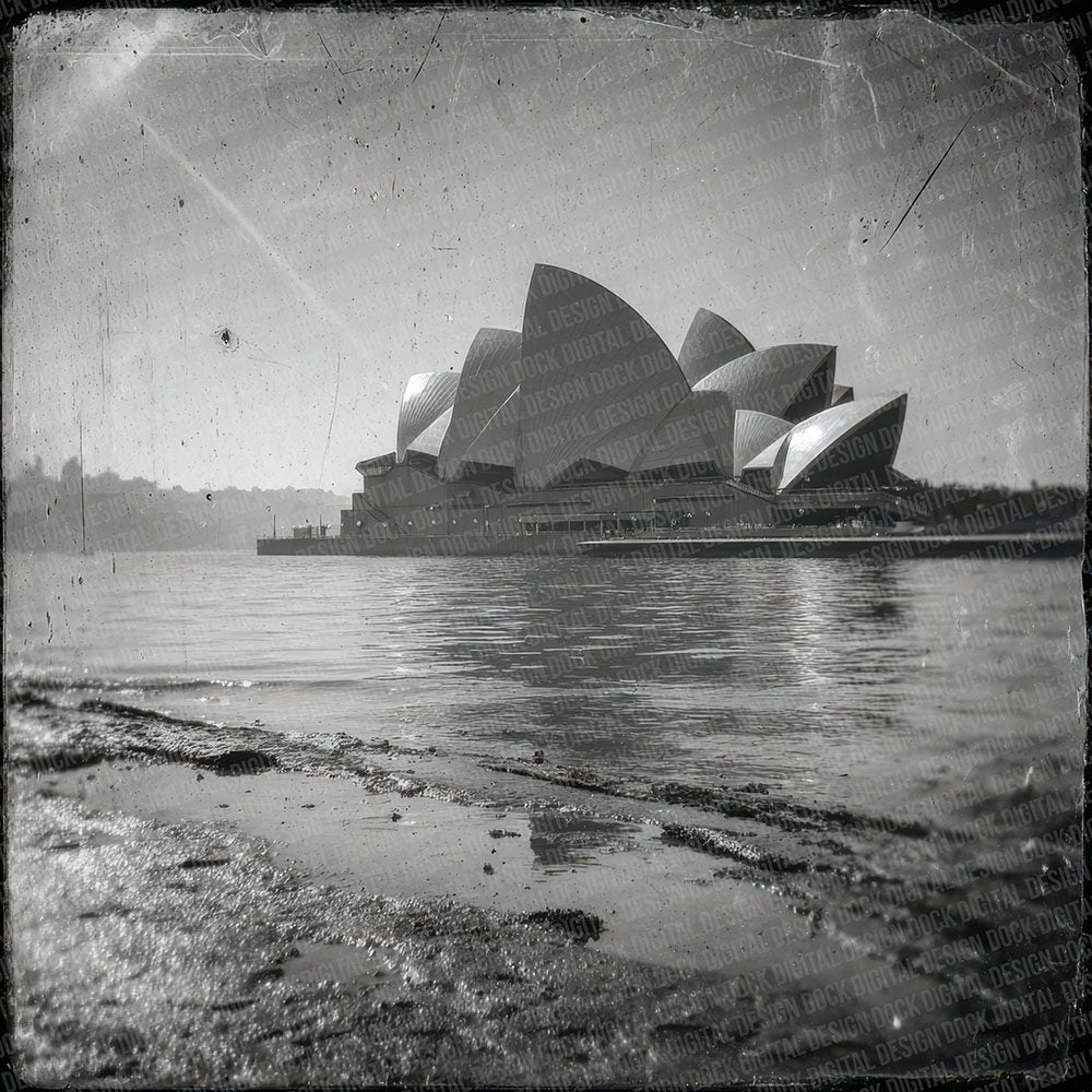 Opera House Damaged Photo Digital Paper Pack (DDD002827)